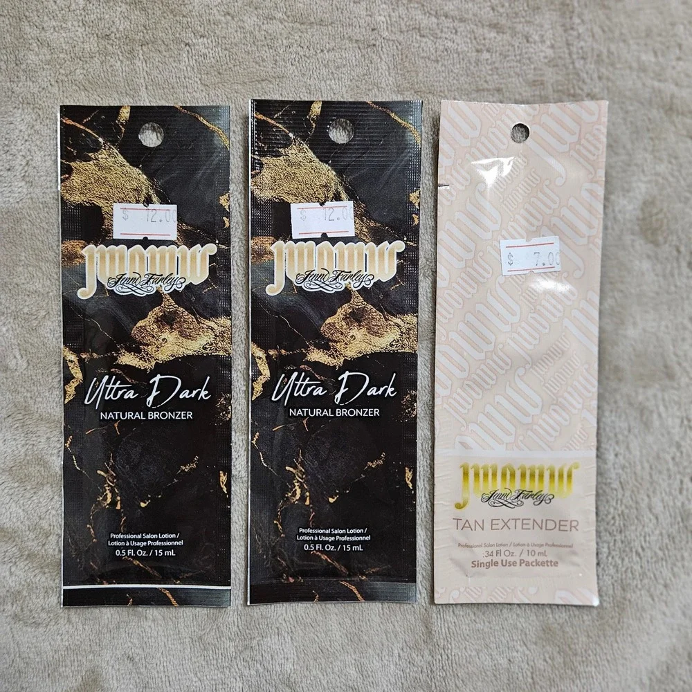 JWOWW Jenni Farley Ultra Dark Natural Bronzer & Tan Extender Packets 3pc Set